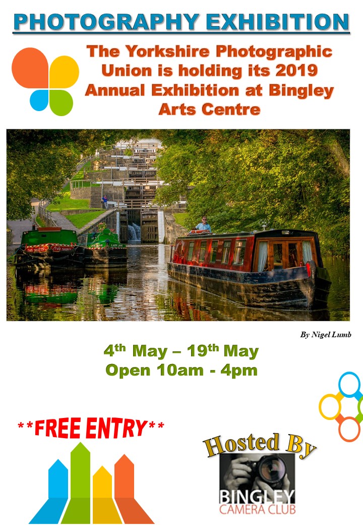 Yorkshire photographic exhibition poster - Bingley Arts Centre 4th - 19th May 2019