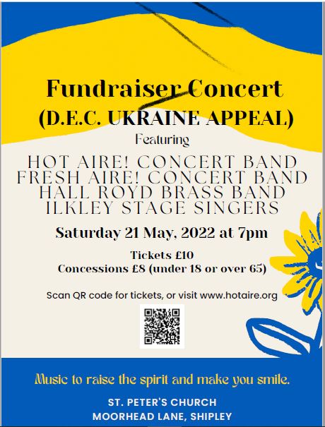 Ukraine fund raising concert 21 May 2022 visit www.hotaire.org